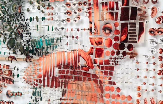 Pin Ups Murals Created With Hundreds Papers