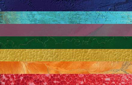 Flags from Satellite Photographs Compositions