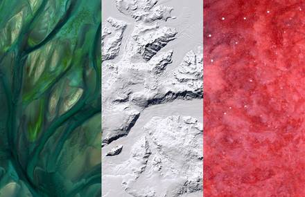Flags from Satellite Photographs Compositions