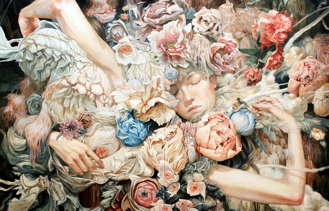 Enigmatic Portraits of Bodies Wrapped in Flowers