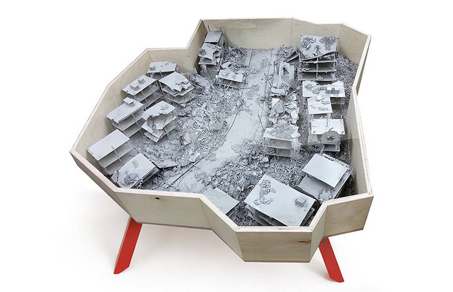 Designer Created a Table That Pays Tribute to the Demolished City of Aleppo