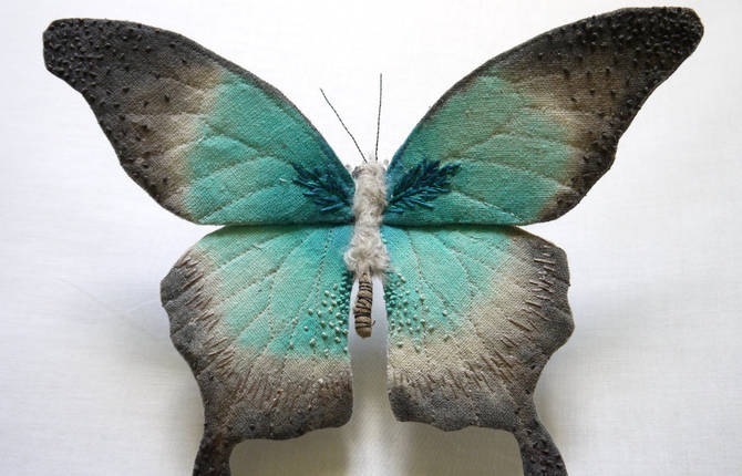 Colorful Textile Butterfly Sculptures