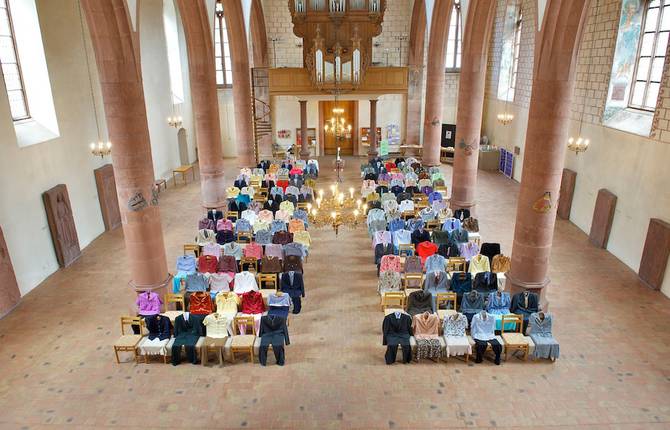 150 Invisible People Installation in a Church