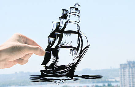 Paper Sculptures Adapting to Reality