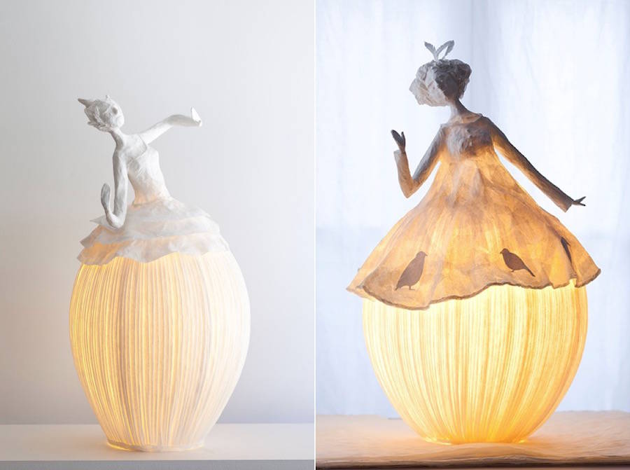 Papier Mâché Lamp Sculptures Fubiz Media Papier Mâché Lamp Sculptures Fubiz Media, Paper Mache Lamp