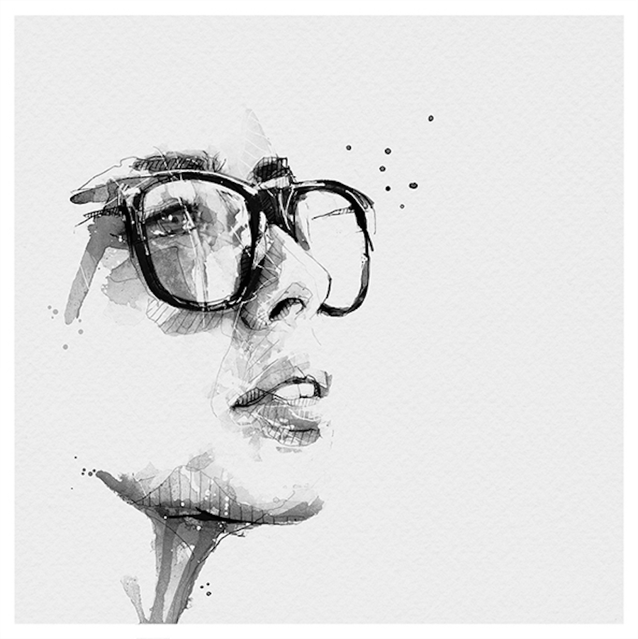Spontaneous and Realistic Black and White Pencil Portraits – Fubiz Media