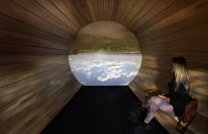 Subterranean Lense to Create a Projection of the Countryside