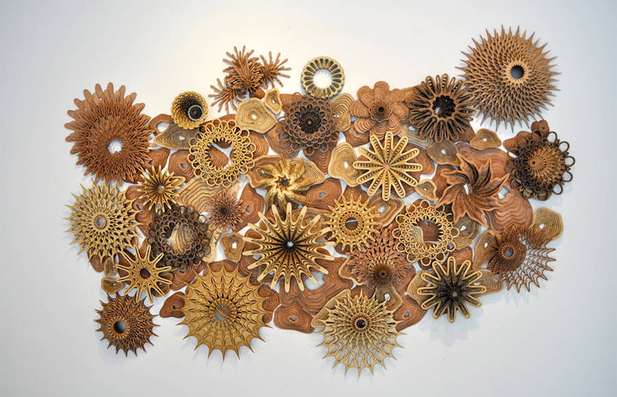 Wooden Spiraling Coral Reefs