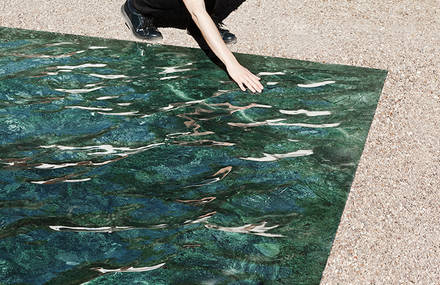 Liquid Marble Installation in France by Mathieu Lehanneur