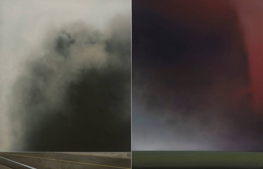 Hazy Lost Horizons Paintings by Christopher Saunders
