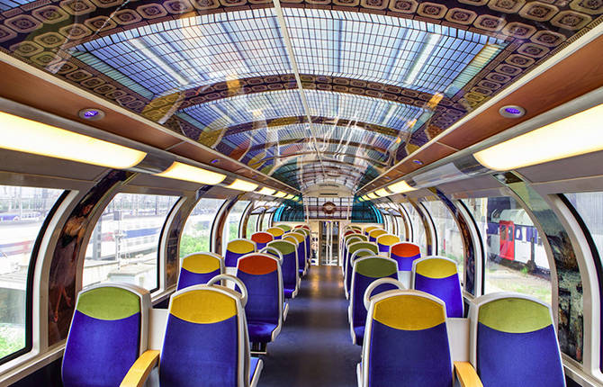 French Public Trains Redecorated with Impressionist Art