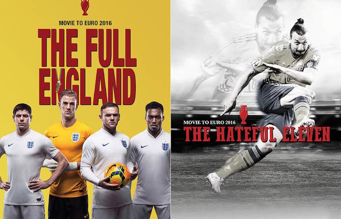 Movie Posters Revisited with Euro 2016 Teams