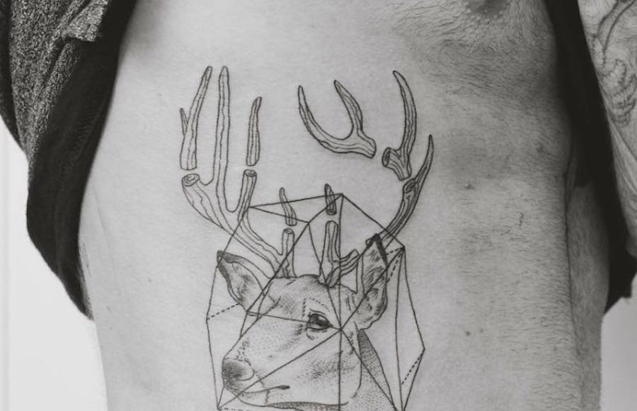 Mesmerizing Tattoos Mixing Geometry and Nature Items