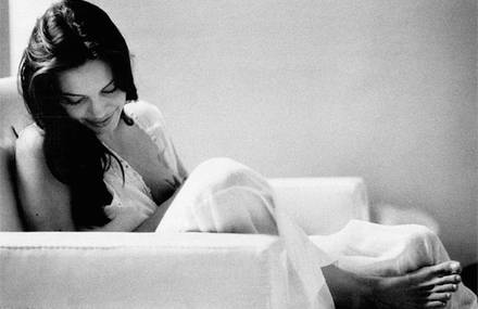 Intimate Black & White Pictures of Angelina Jolie Taken by Brad Pitt