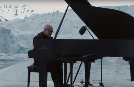 Pianist Ludovico Einaudi Playing on the Arctic Ocean for Greenpeace