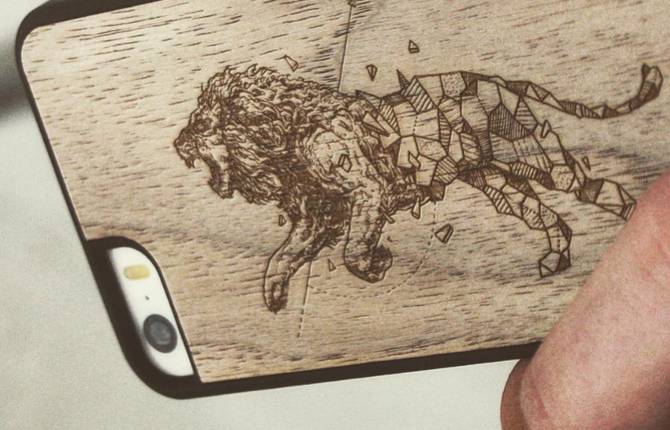 Refined Carved Wood Cases for Phones