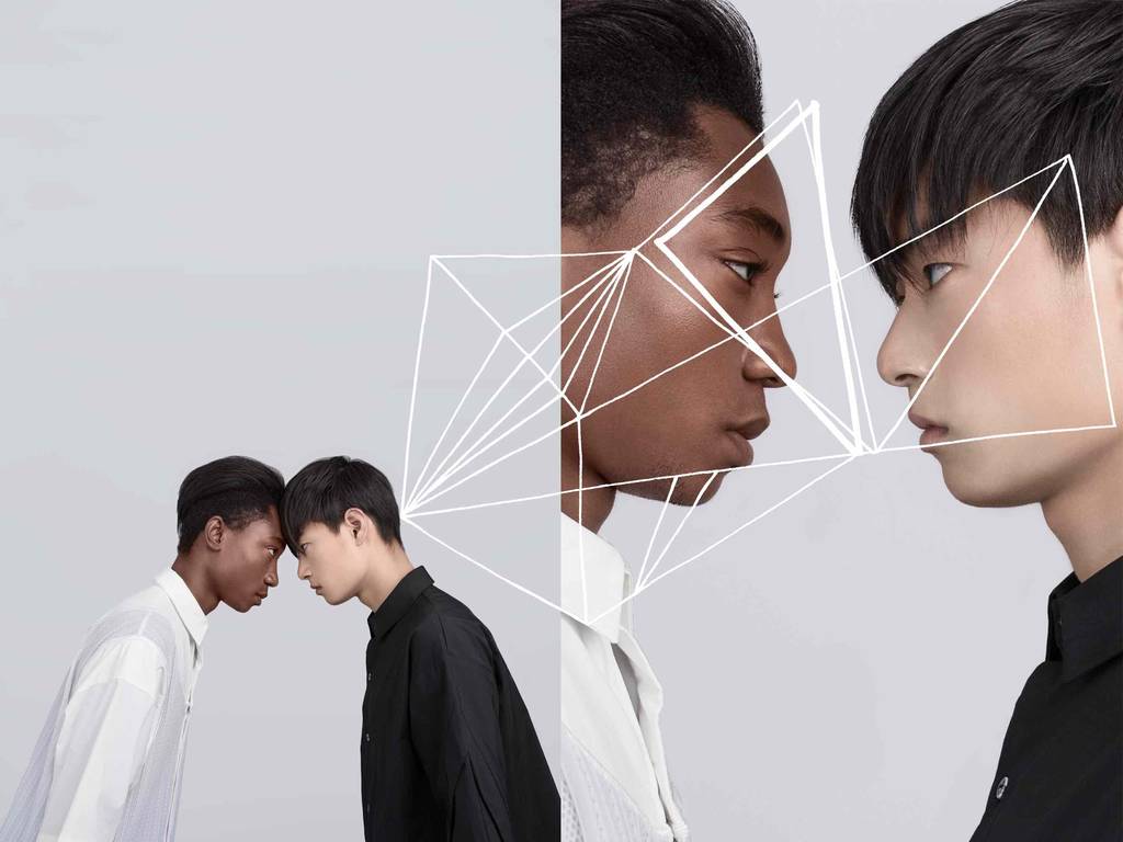 Fashion Photoshoot with Geometric Lines Media