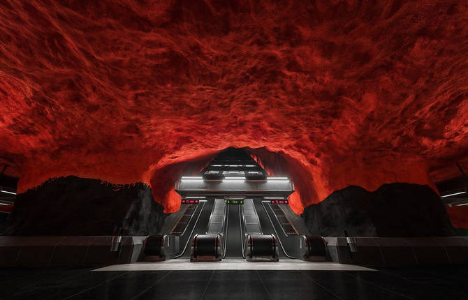 Colorful Pictures of Stockholm Subway Stations