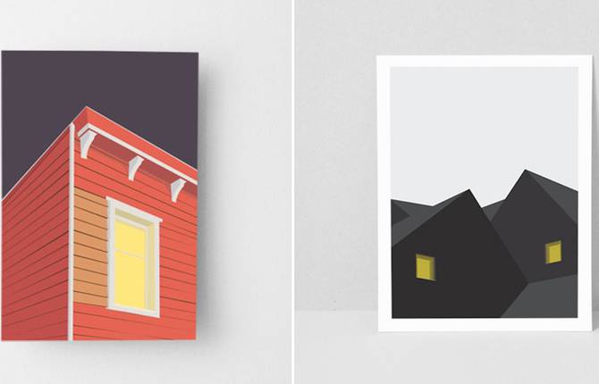 Daily Scenes and Landscapes Beautiful Illustrated Posters