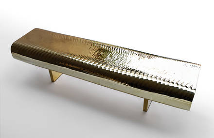 Stunning Bench Showing the Water’s Movements on its Surface