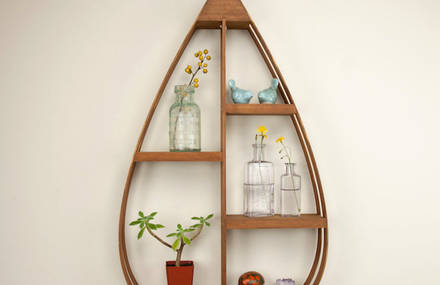 Clever Teardrop-shaped Bookcase