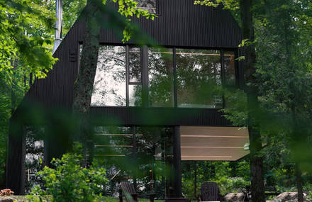 Contemporary Triangular Cabin in Canada