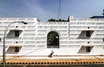 Creative and Smart Typographic Sundial in India