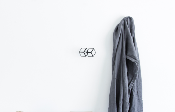 Collection of Geometrical Metal Wall Hangers Playing on Perspective