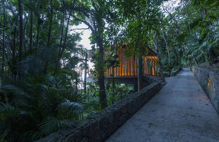 Triangular Tree House Chapel With a View to the Brazilian Sea
