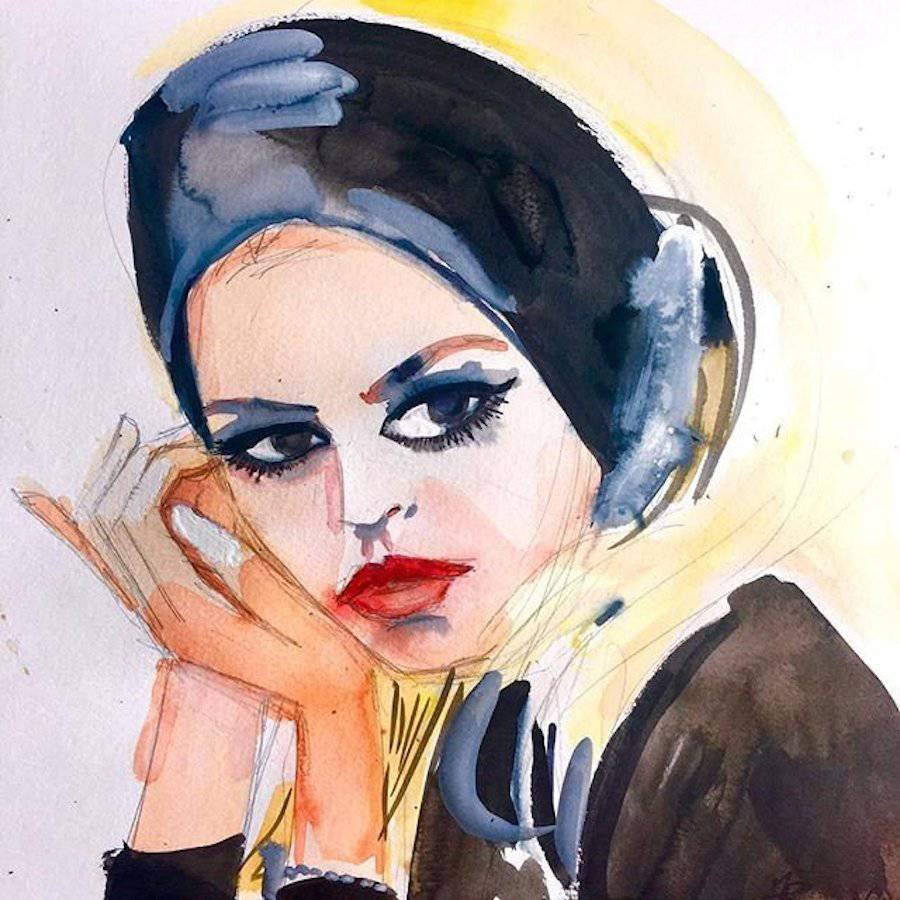 Watercolor Paintings of Famous Celebrities Media