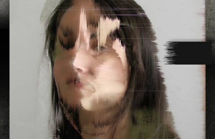 Portraits Drawn with Digital Glitch