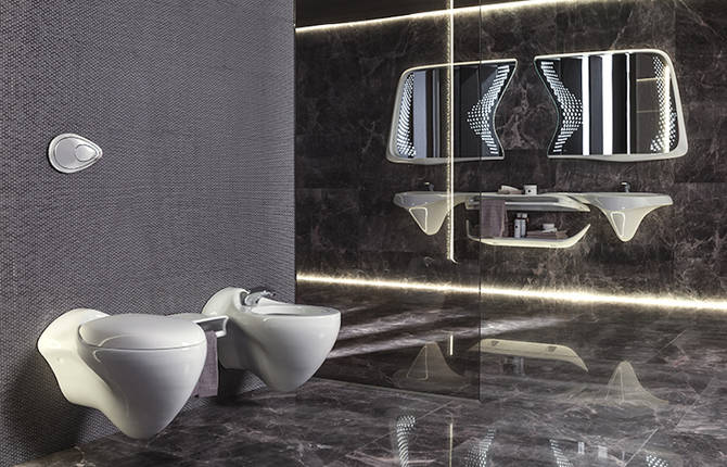 Bathroom Concept Inspired by the Water’s Motif by Zaha Hadid