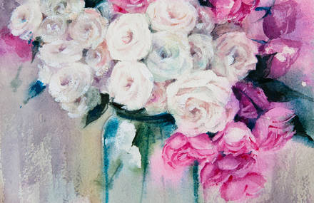 Poetic & Realistic Flowers Watercolor Paintings