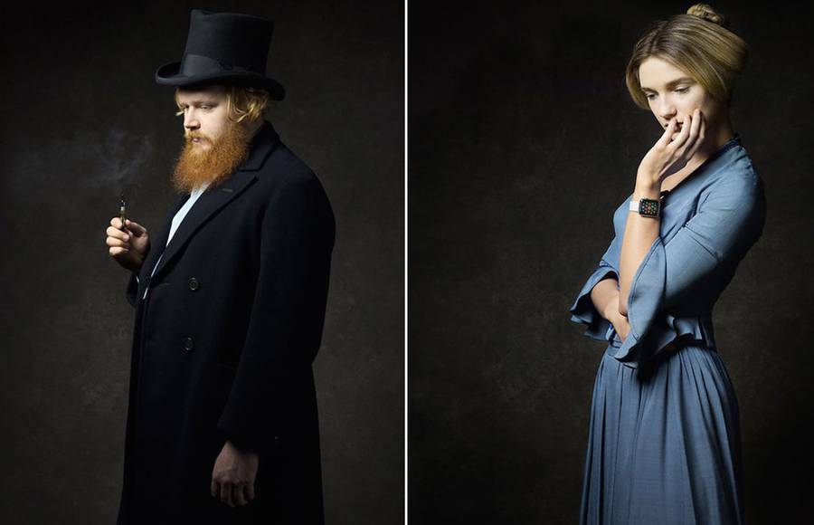 Anachronic Portraits of 19th-Century People using High-Tech Objects