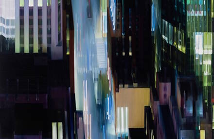 Hyperrealistic Paintings of Urban Nightscapes