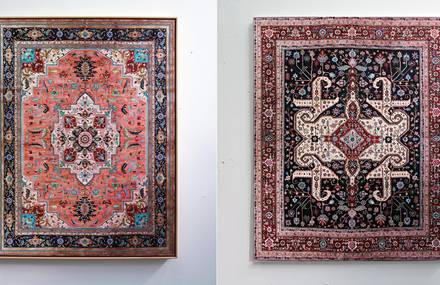Meticulous Paintings of Persian Carpets