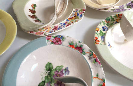 Beautiful Sliced Porcelain Dishes Reveal Floral Patterns Inside