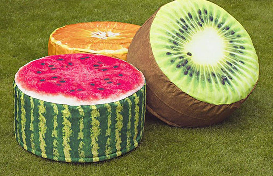 Fruit Slice Inflatable Pouffes
