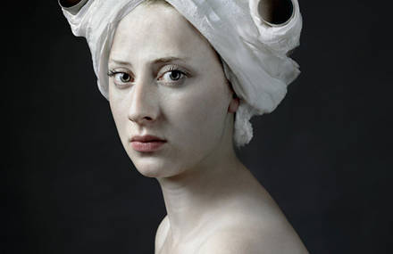 Flemish Art inspired Portraits and Headress recreated with Modern Materials