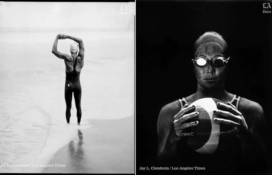 Black and White Portraits of Olympic Athletes Taken with a Photographic Chamber