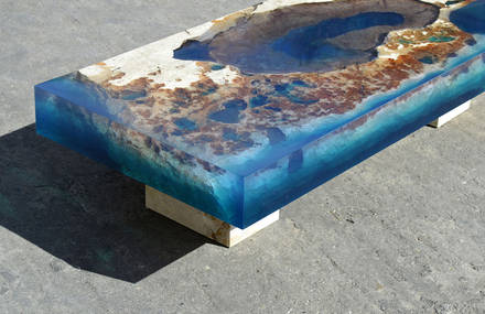 Underwater Reef Table Made With Natural Stone