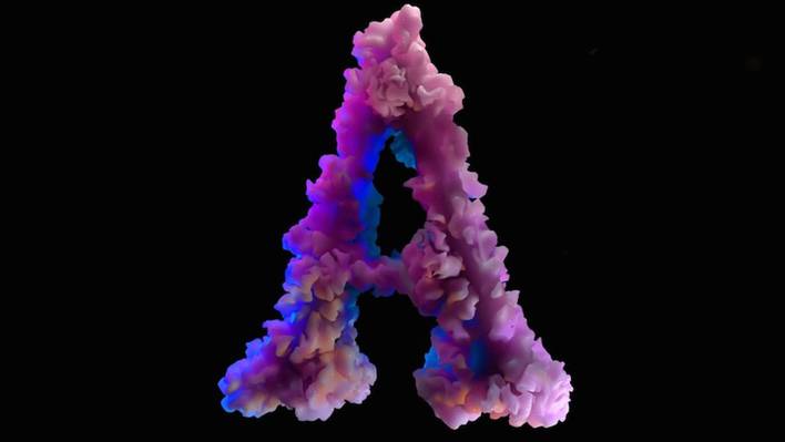 3D Animation of an Alphabet Made With Coral