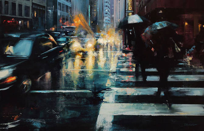 Captivating City Streets Paintings