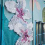 Cross Stitch Flower Mural Installations-0