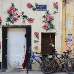 Cross Stitch Flower Mural Installations-8