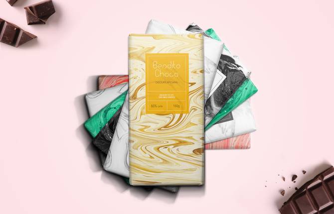 Marbled Packaging for Fine Chocolate