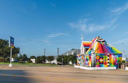 New Multicolored Artwork on a House by Okuda