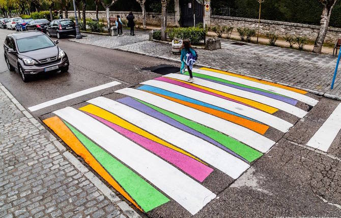 Madrid’s Crosswalks Turned into Colorful Artworks