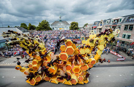 Beautiful Floats for the Annual Corso Zundert Flower Parade