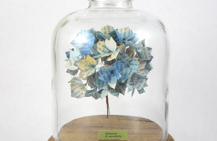Fungi and Floral Sculptures made from Recycled Paper